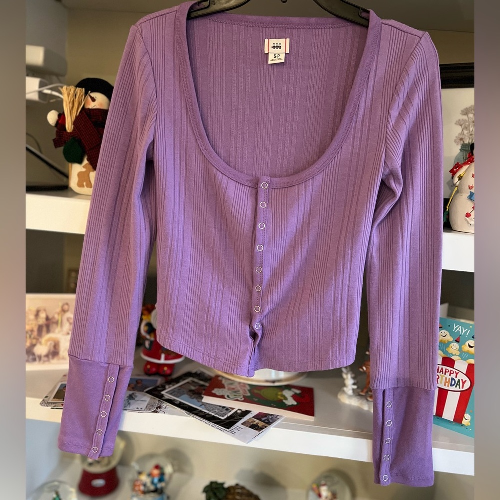 BDG Urban Outfitters Ribbed Knit Top Sz S - Picture 4 of 4